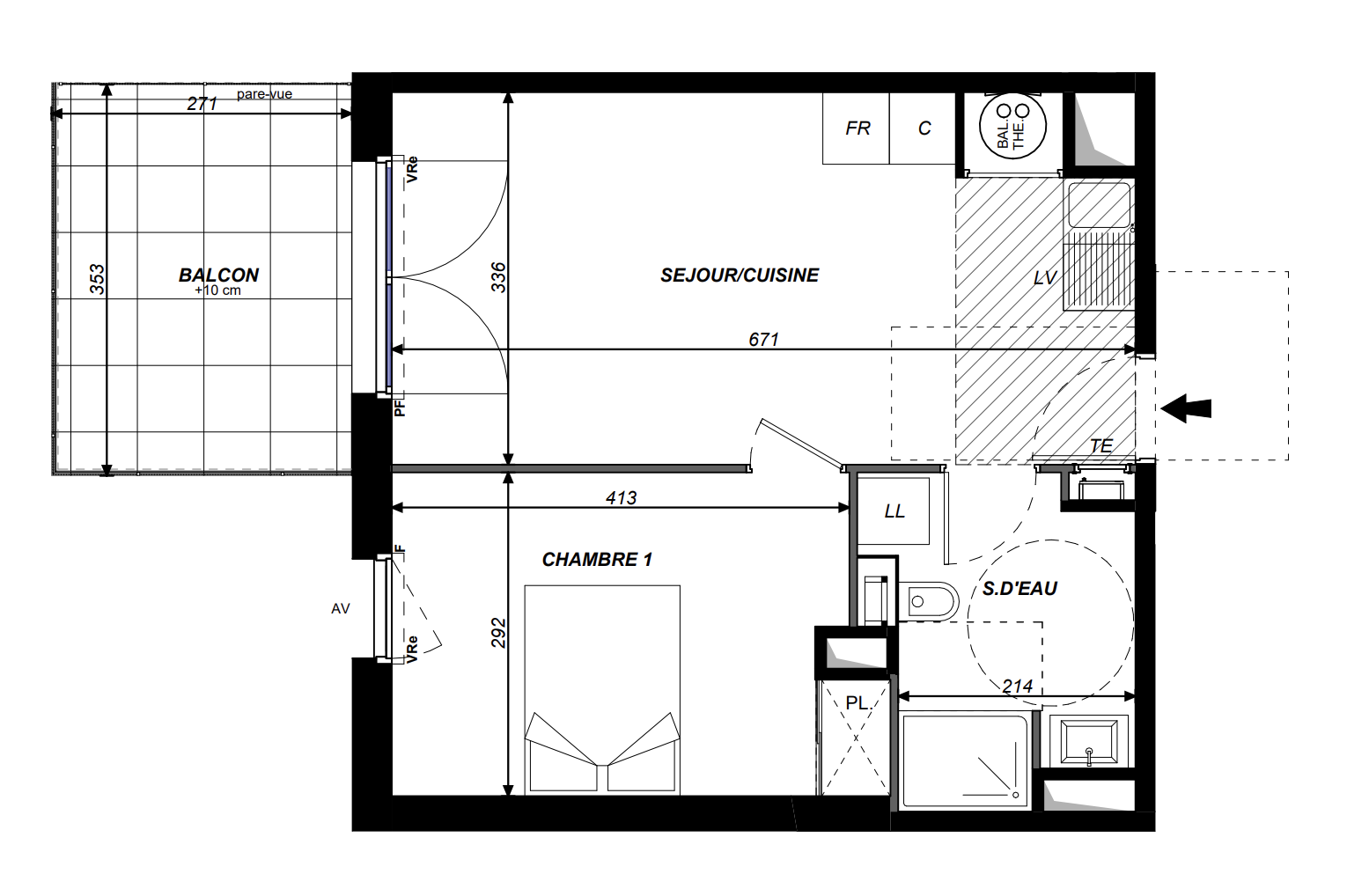 appartement 2 Pièces en vente sur Tours (37000)